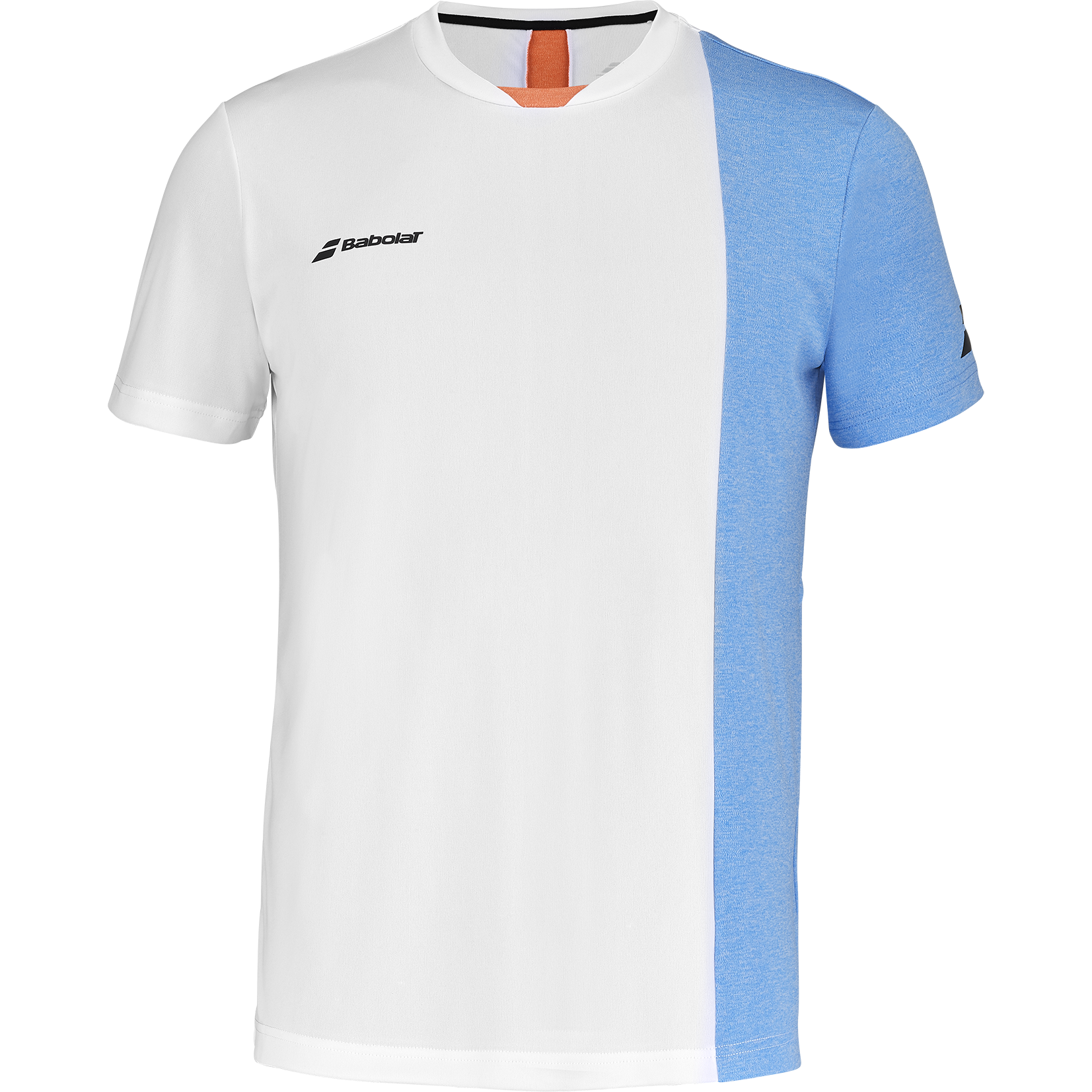 Babolat Play Crew Neck Tee white/blithe blue heather heather 1