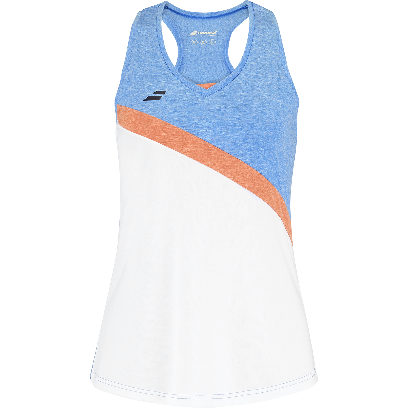 Babolat W Play Tank Top white/blithe blue heather heather 1