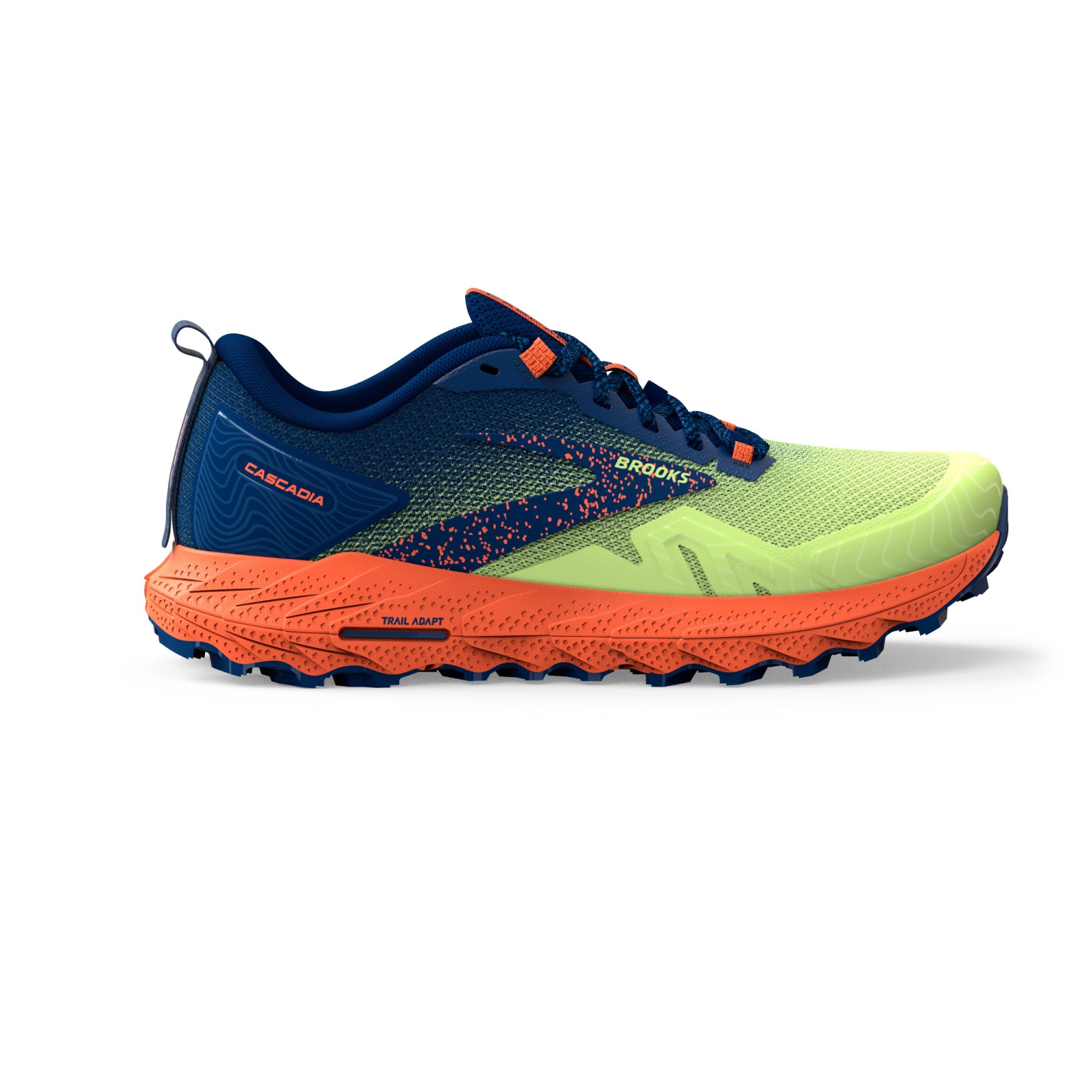 Brooks Cascadia 17 sharp green/navy/firecracker green 1
