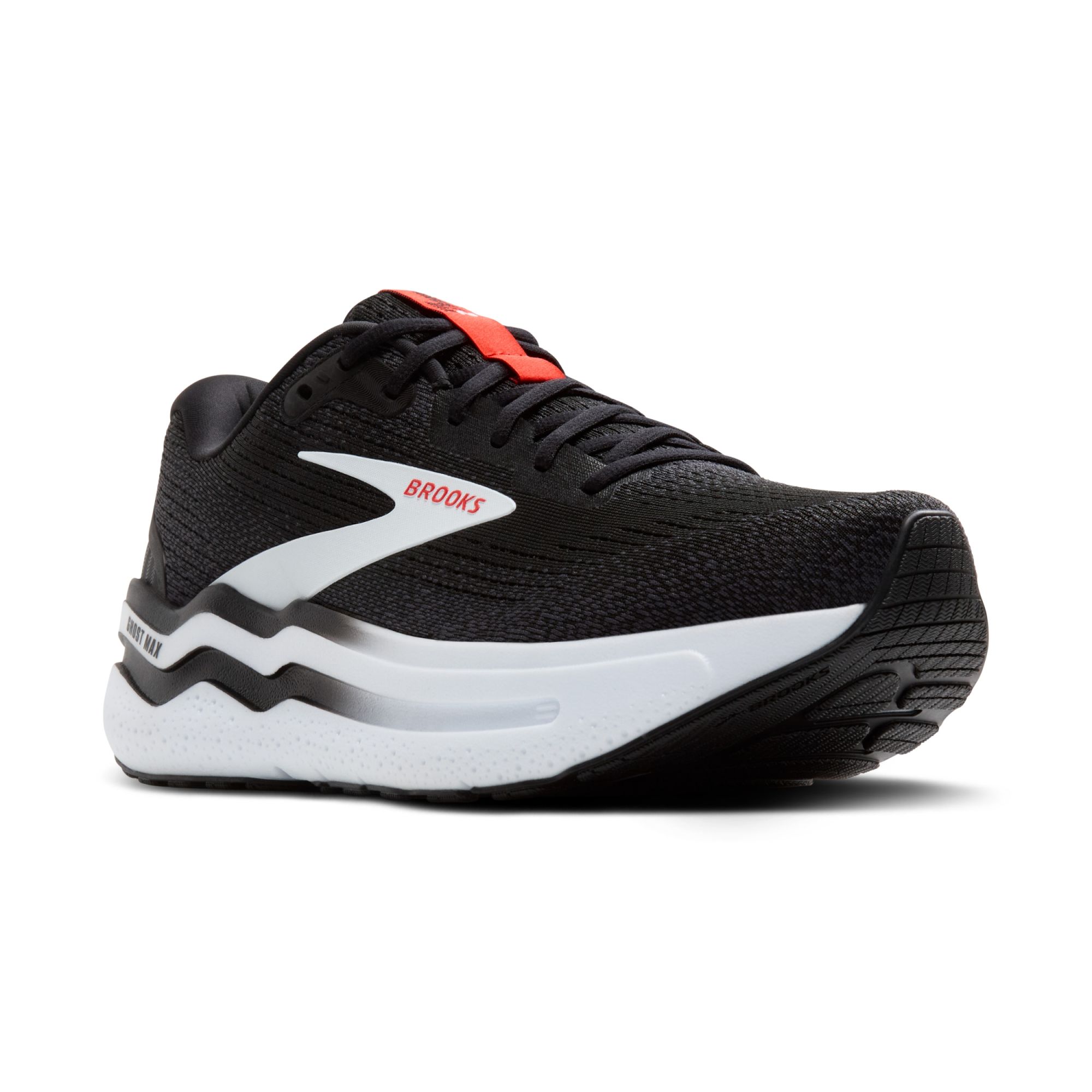 Brooks Ghost Max 2 black/white/fiery red black/white 1