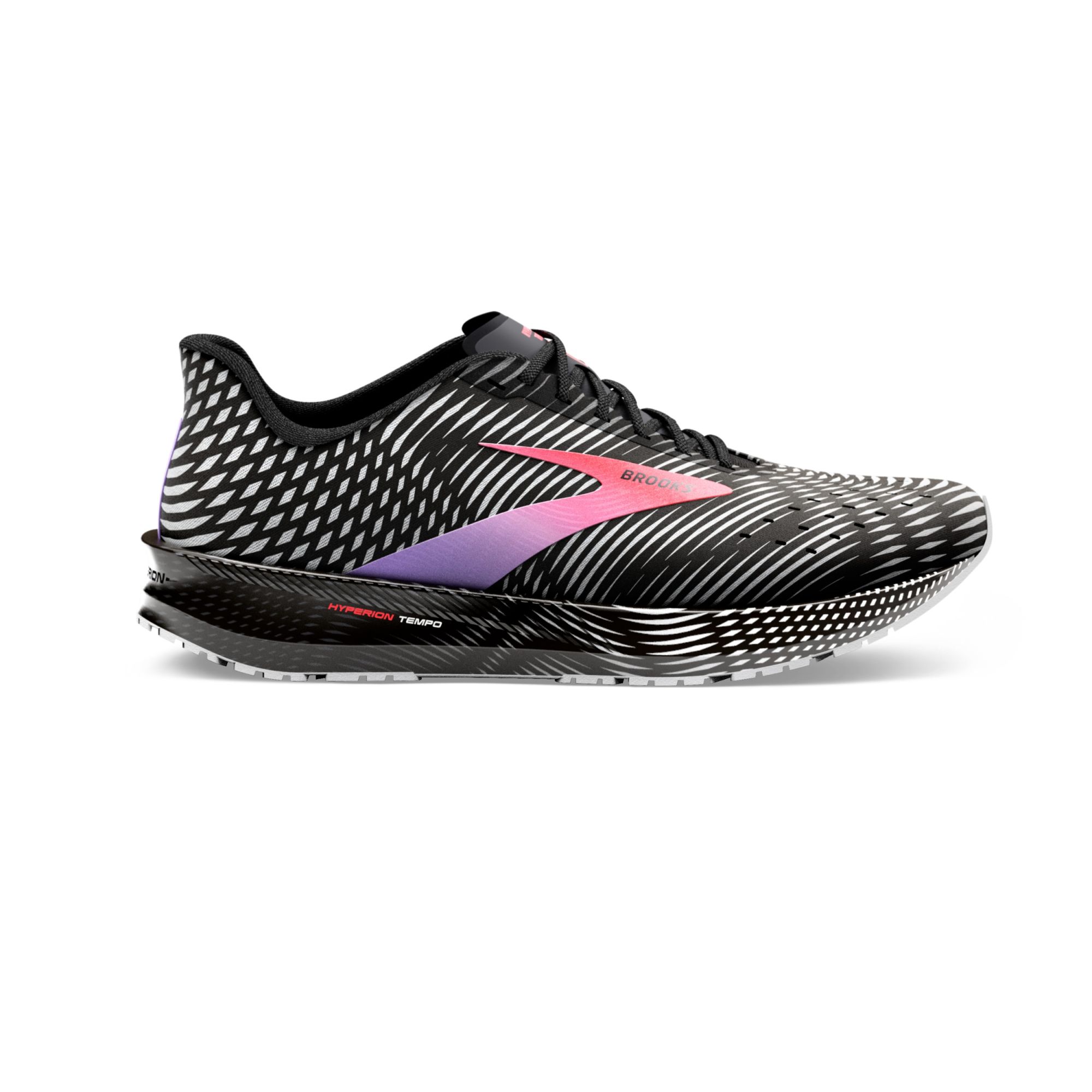 Brooks W Hyperion Tempo black/coral/purple purple 1