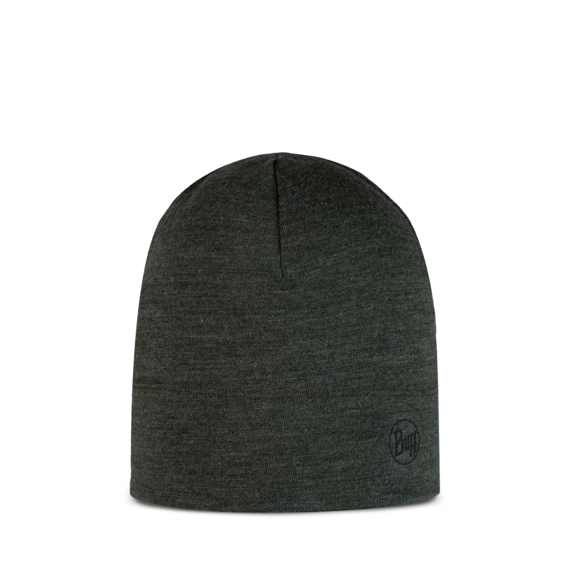 Buff Merino Midweight Beanie solid bark 1