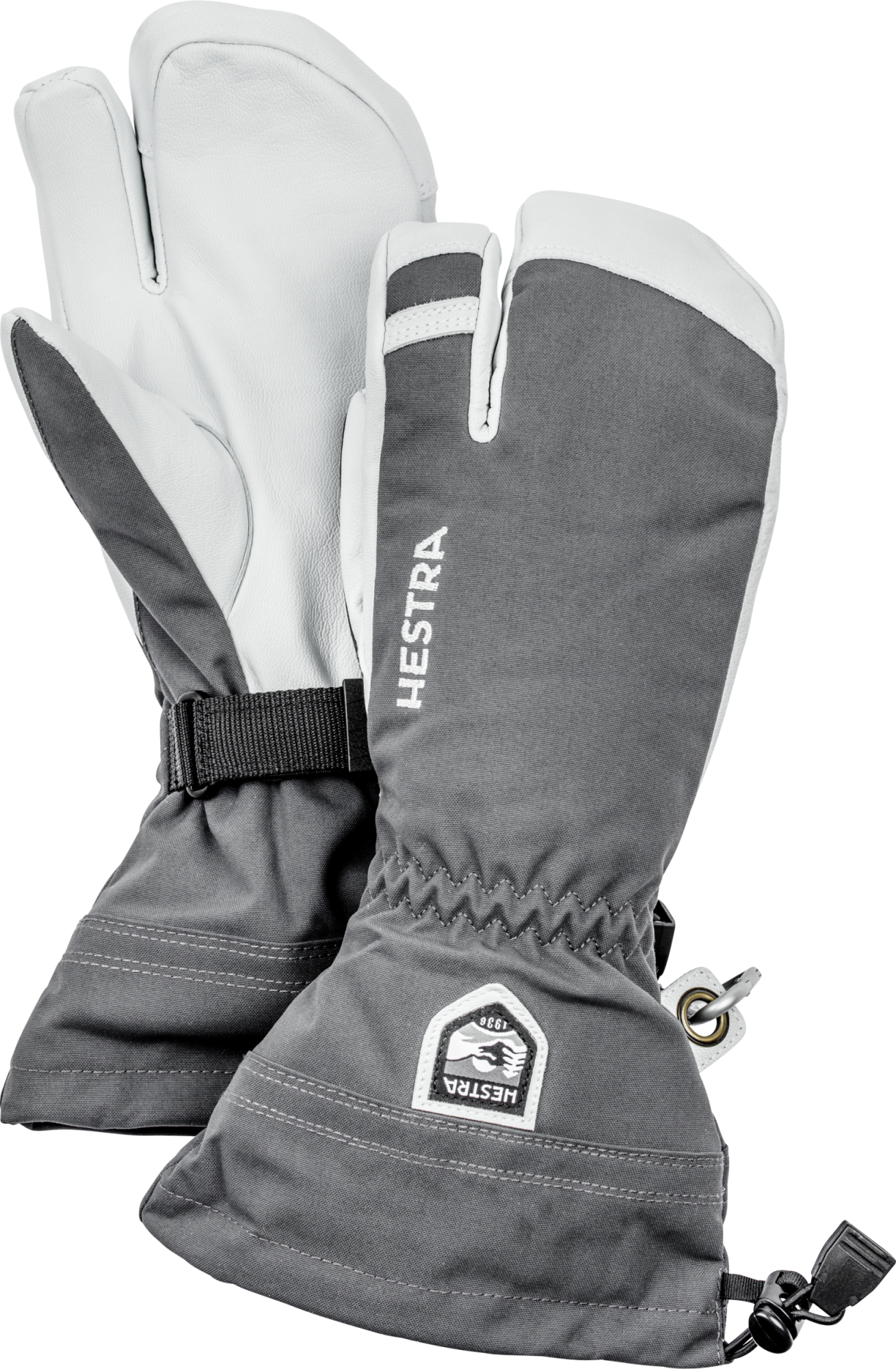 Hestra Army Leather Heli Ski 3-Finger grey 1