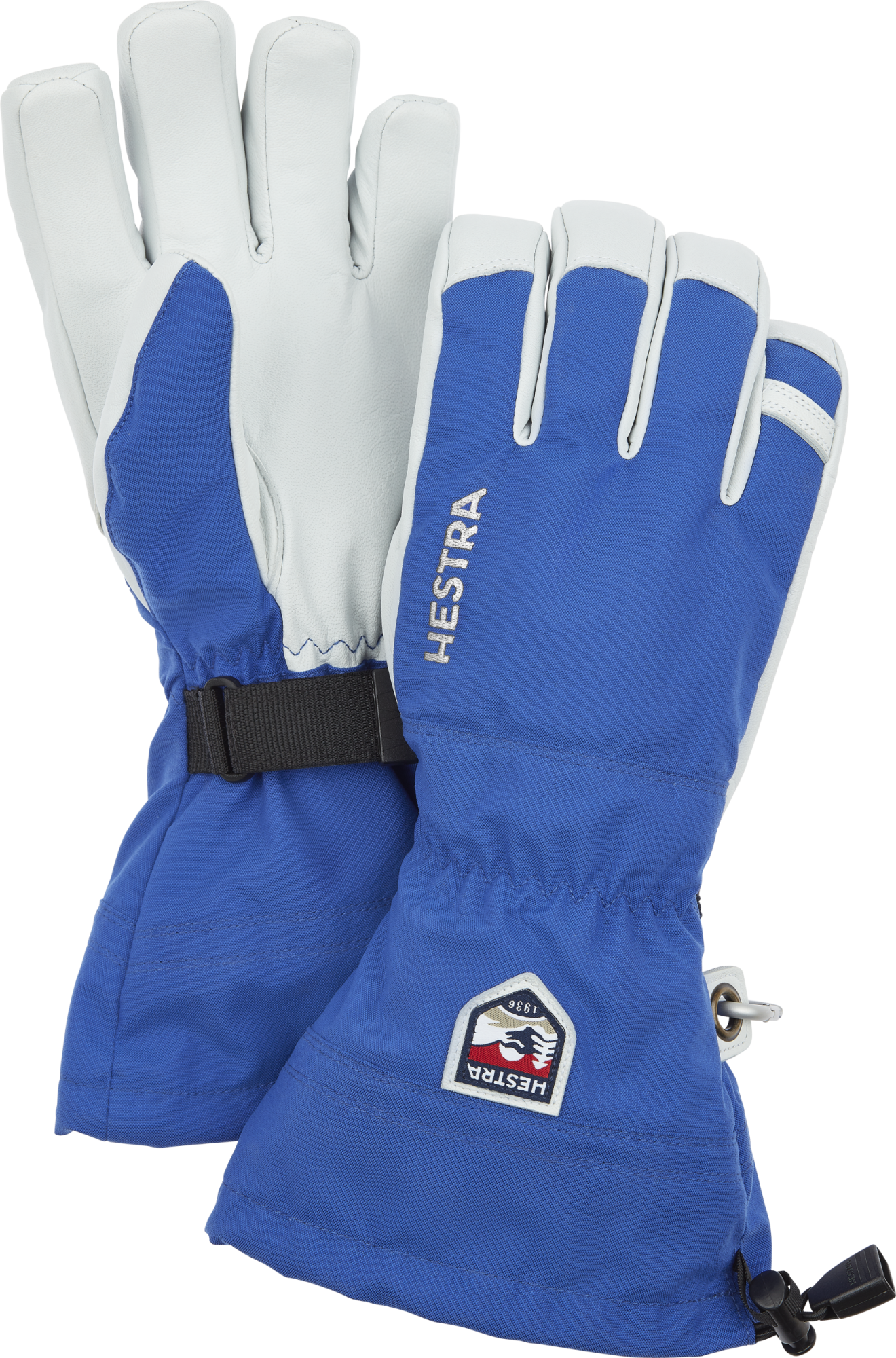 Hestra Army Leather Heli Ski 5-Finger royal blue 1
