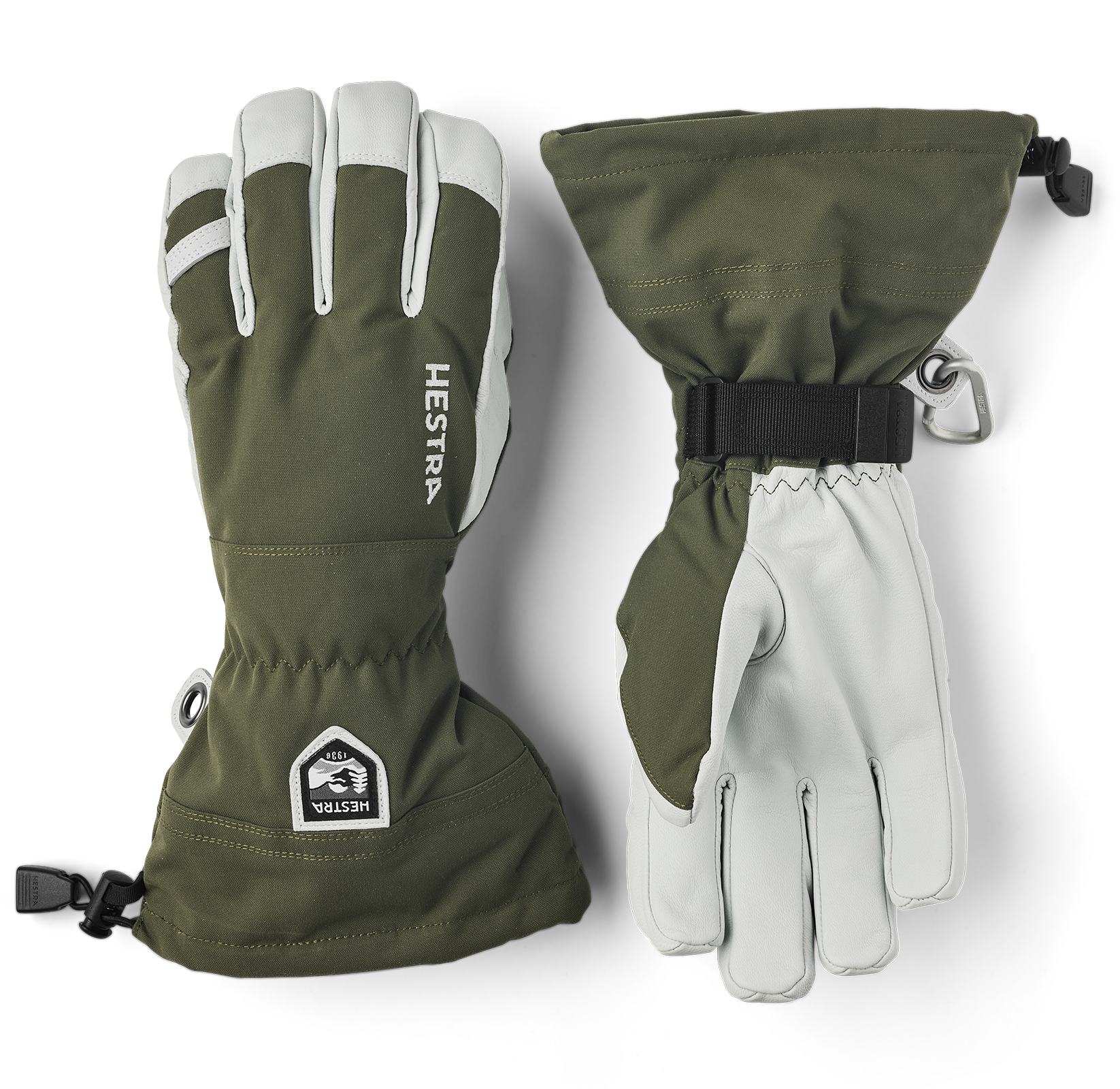 Hestra Army Leather Heli Ski 5-Finger olive 1