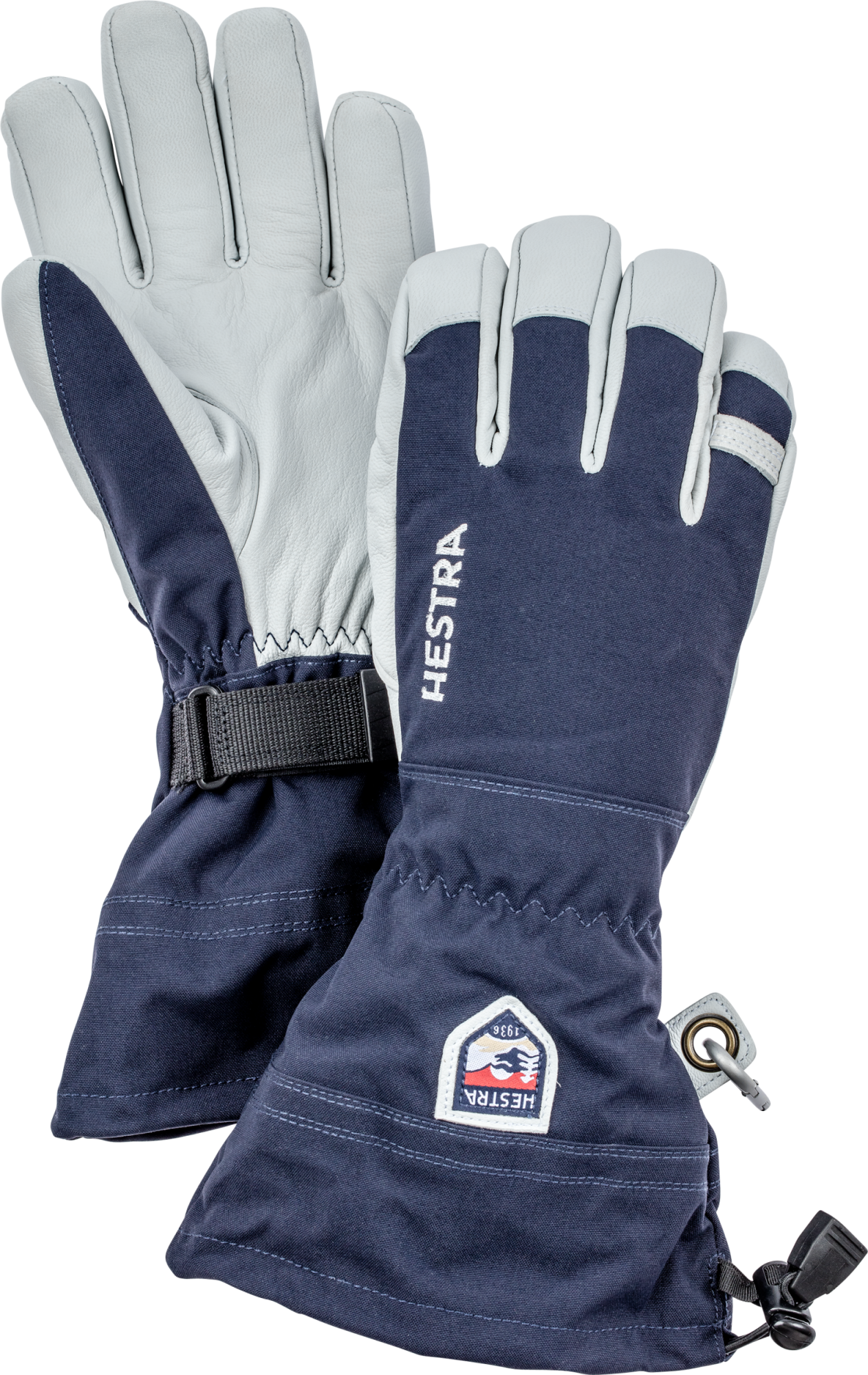 Hestra Army Leather Heli Ski 5-Finger navy navy 1