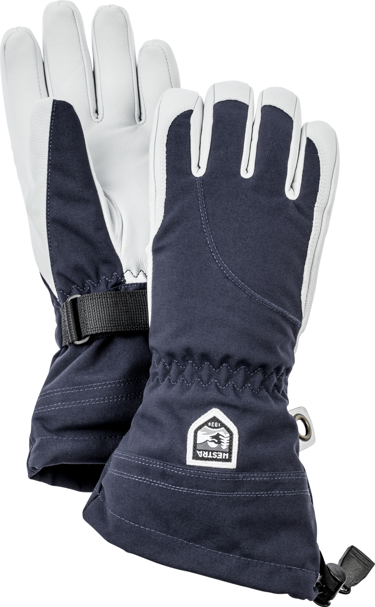 Hestra W Army Leather Heli Ski 5-Finger navy/offwhite navy/of 1