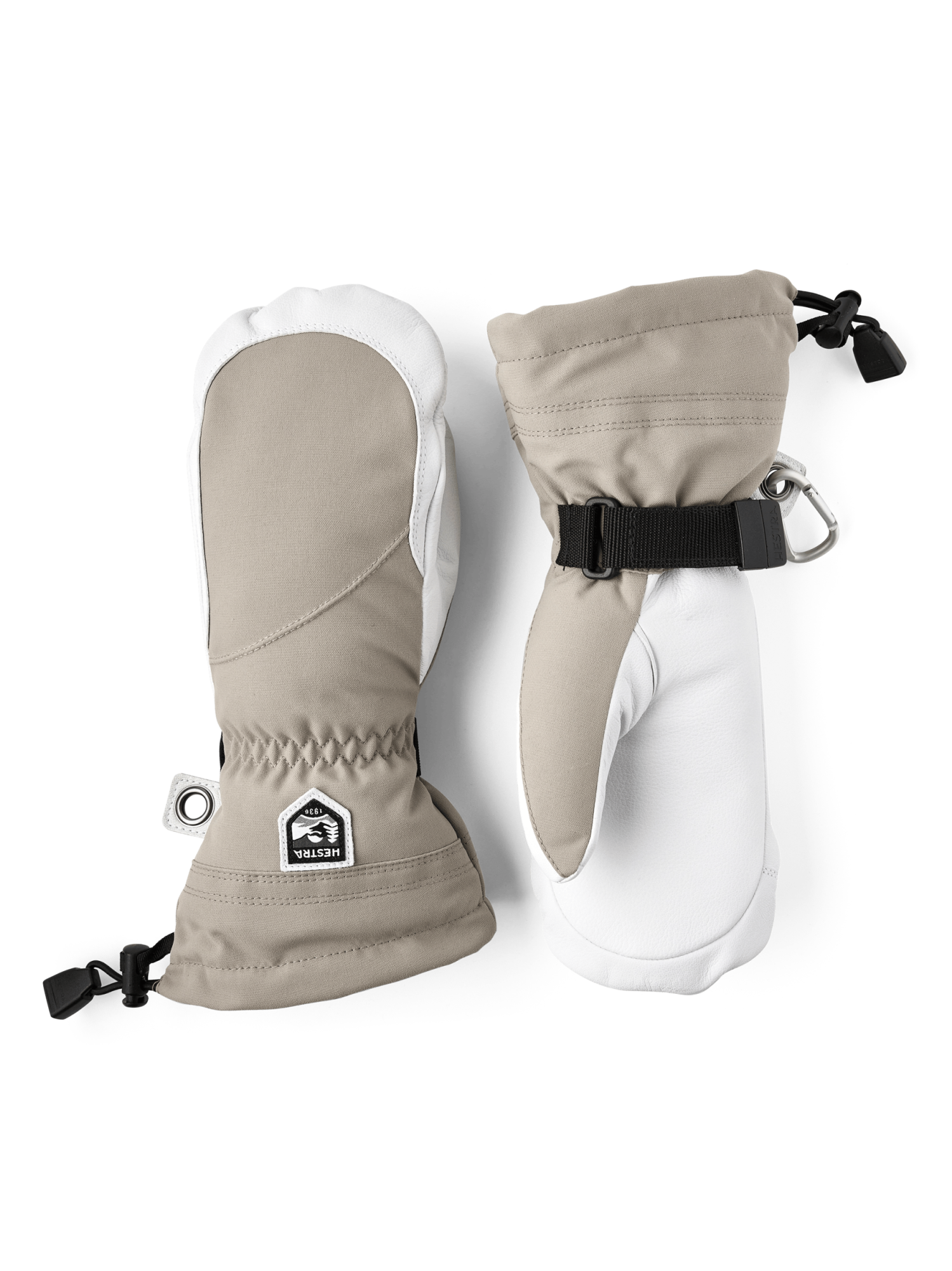 Hestra W Heli Ski Mitt khaki/offwhite 1