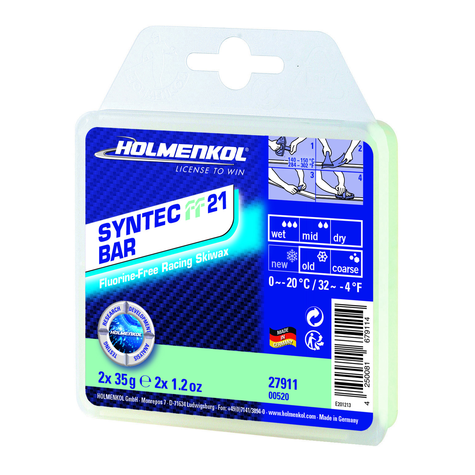 Holmenkol Syntec FF 21 Bar 2x35g 1