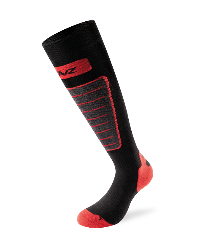 Lenz Skiing 1.0 Skisocke schwarz/grau/rot schwarz 1