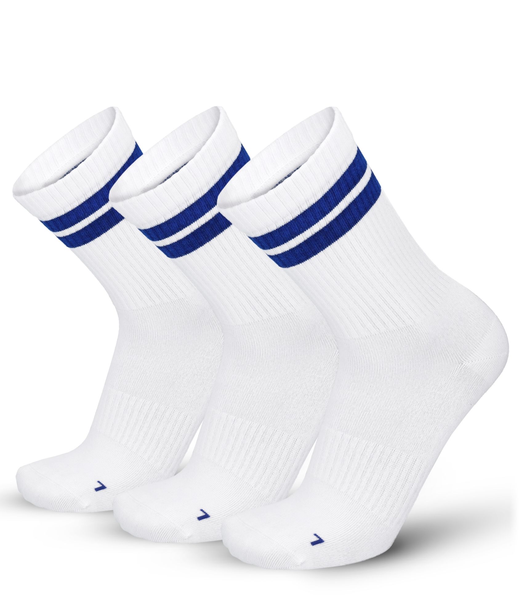 Lenz Sports Mid Cut Socks 3er Pack white/blue 1