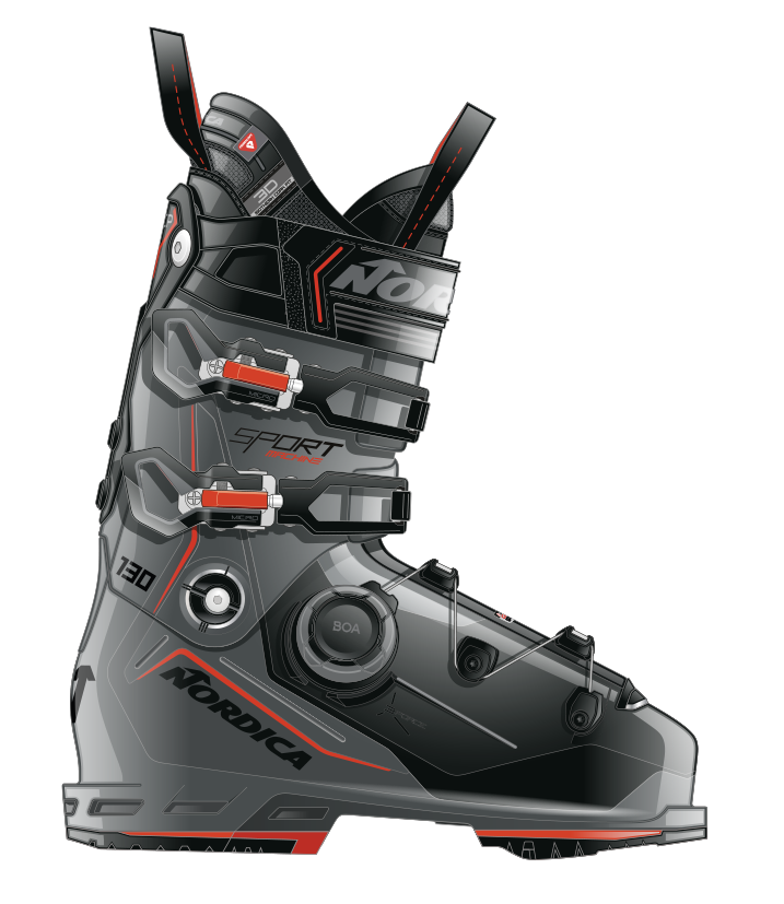 Nordica Sportmachine 3 BOA 130 GW anthracite/red/black 1