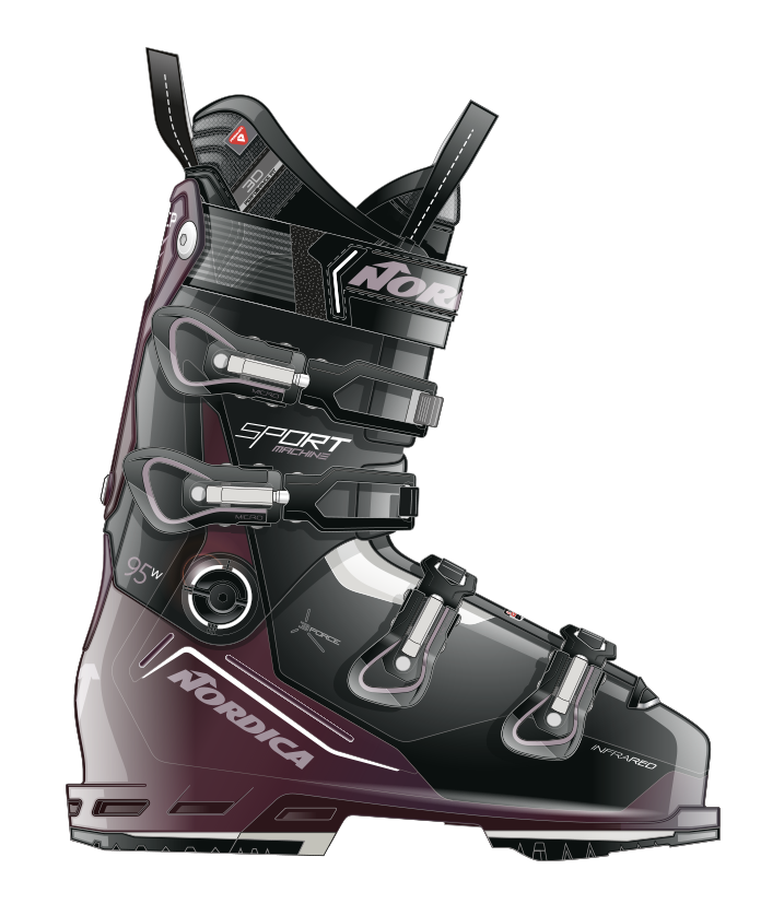 Nordica W Sportmachine 3 95 GW black/irid purple/white 1