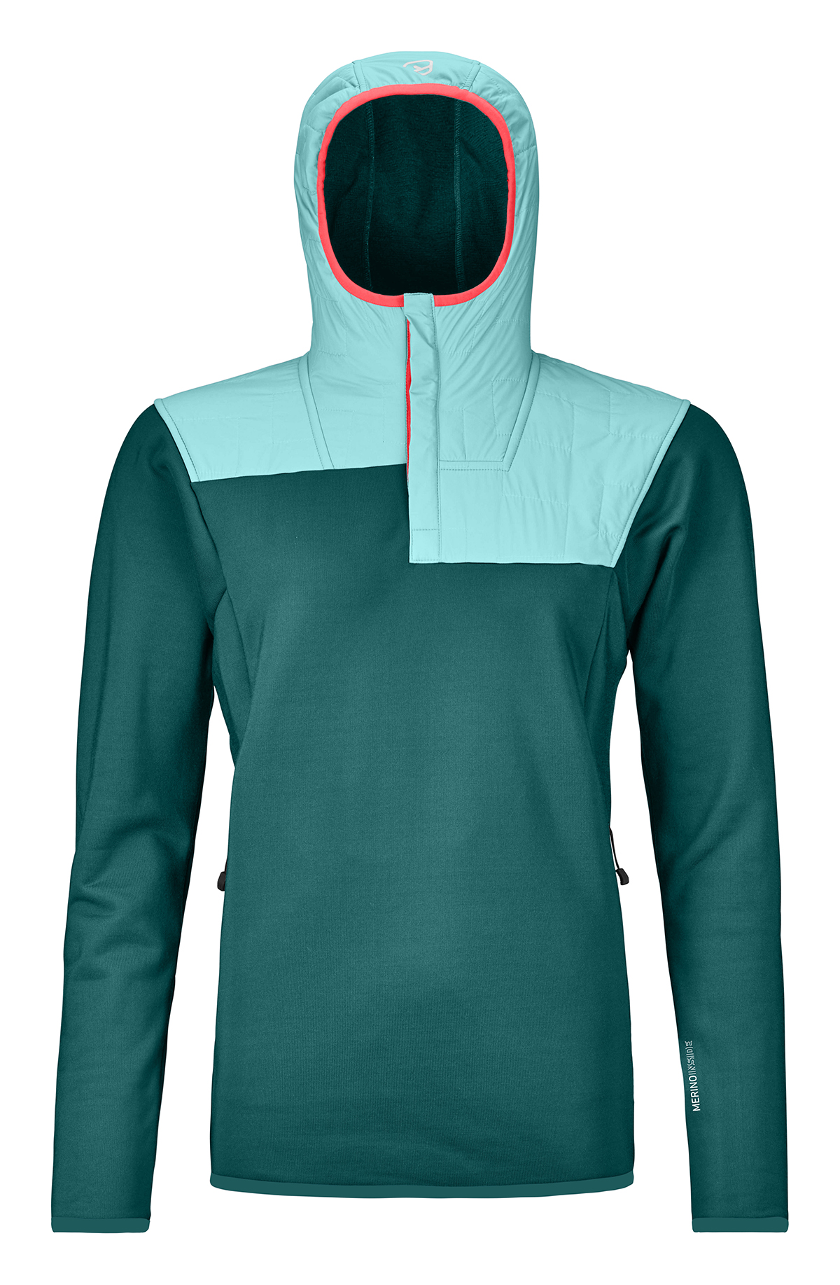 Ortovox W Fleece Plus Anorak pacific green Fleece 1