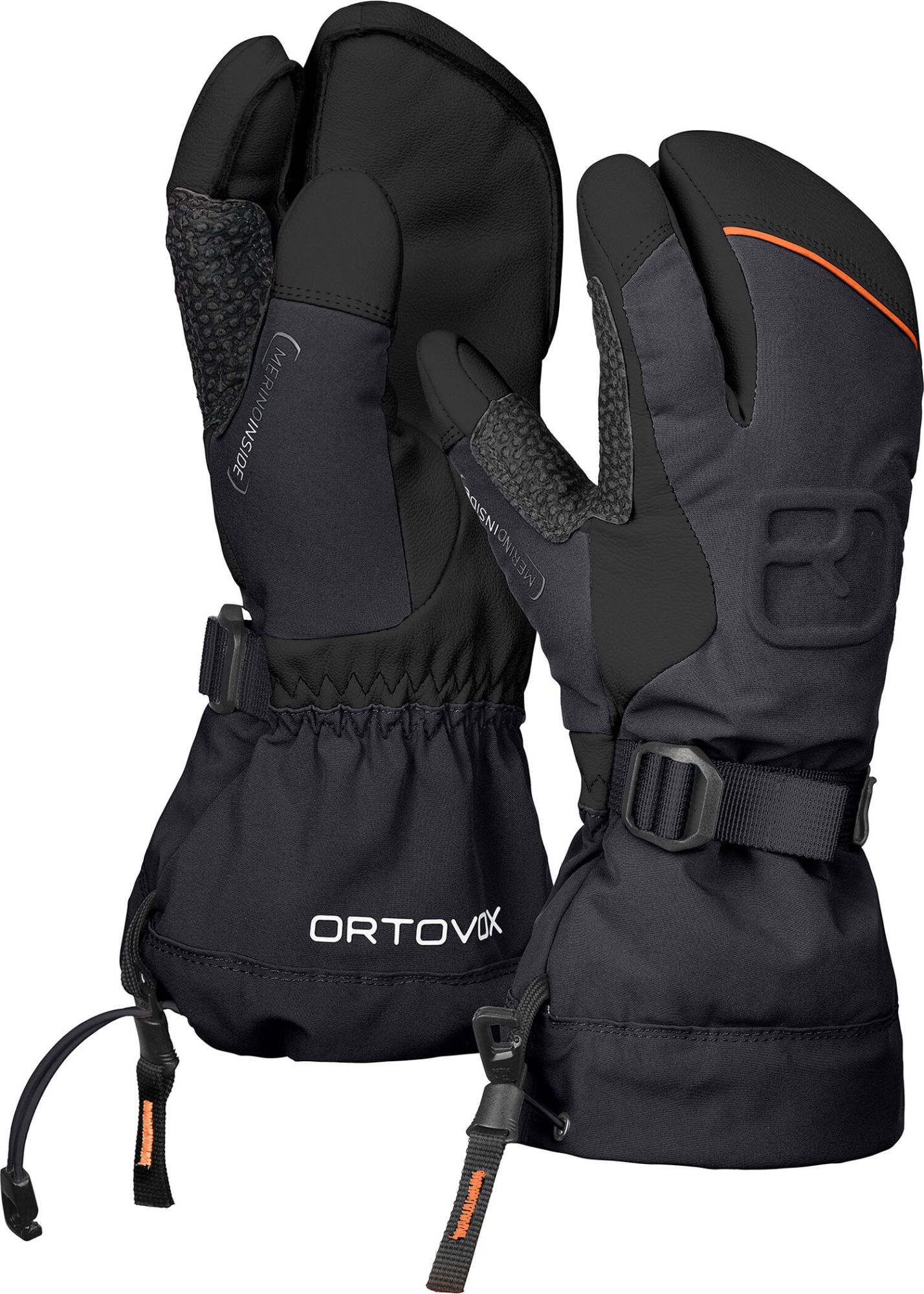 Ortovox W Merino Freeride 3 Finger Glove black raven black 1