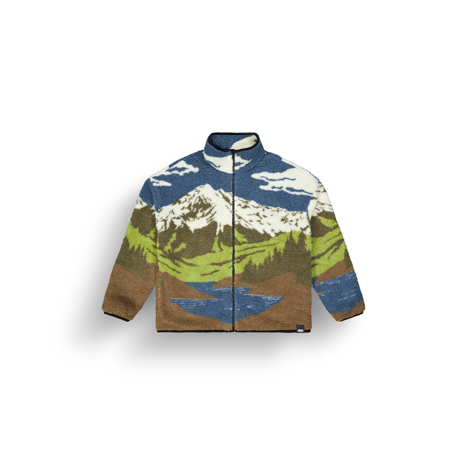 Picture Hafdals Zip Fleece cloudy landscape sherpa 1