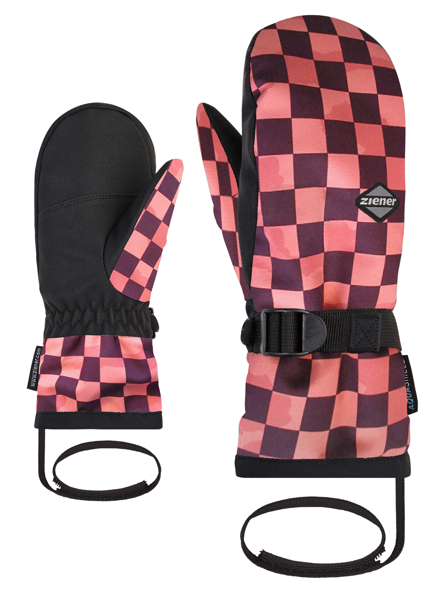 Ziener JR Lassim AS(R) Mitten Skihandschuh chessboard print 1