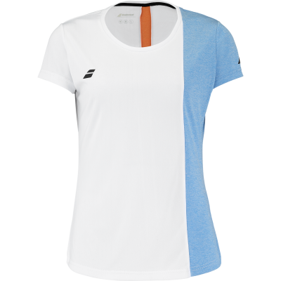Babolat W Play Cap Sleeve Top white/blithe blue heather heather 