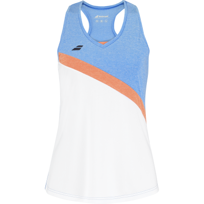 Babolat W Play Tank Top white/blithe blue heather heather 