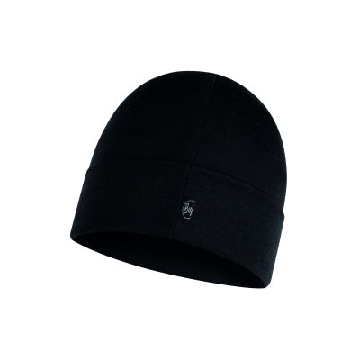 Buff Merino Heavyweight Beanie solid black 