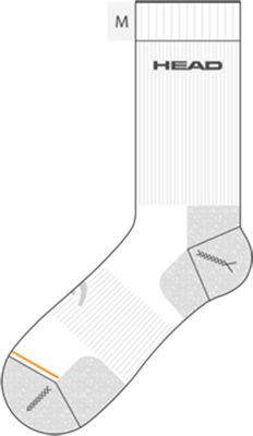 Head Crew Athletes Tennis Socks white white 