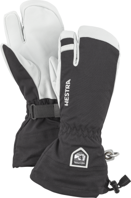 Hestra Army Leather Heli Ski 3-Finger black black 