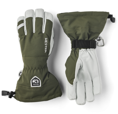 Hestra Army Leather Heli Ski 5-Finger olive 