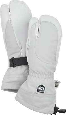 Hestra W Heli Ski 3-Finger pale grey/offwhite 