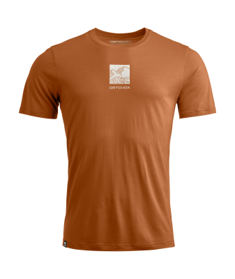 Ortovox 120 Cool Tec Abstract T-Shirt bristle brown brown 