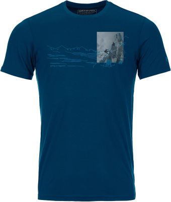 Ortovox 140 Cool Illu-Pic T-Shirt petrol blue petrol blue 