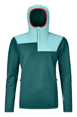 Ortovox W Fleece Plus Anorak pacific green Fleece 