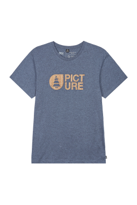 Picture Basemant Cork Tee dark blue melange dark blue 
