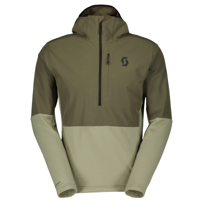 Scott Defined Tech Hybrid Hoody douglas green/dust grey green 
