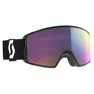 Scott Goggle React mineral black-white/AMP teal chrome S2 