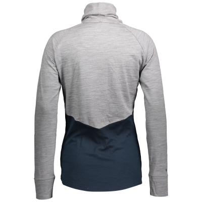 Scott W Defined Merino High Neck Shirt light grey/dark blue dark blue 