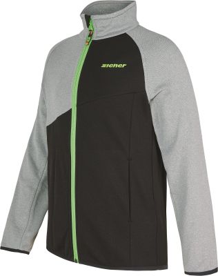Ziener JR Jumando Midlayer grey melange/black black 