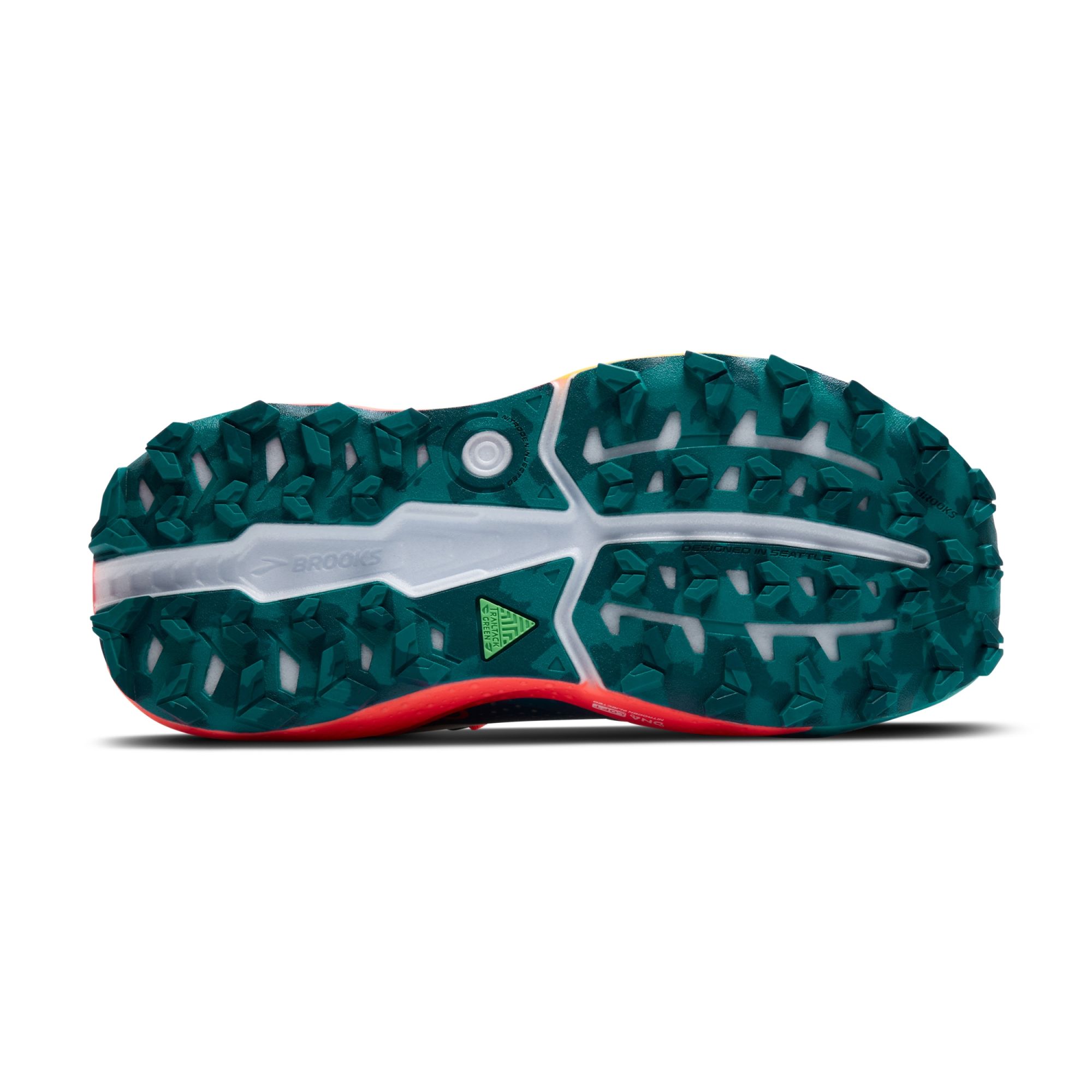 Brooks W Caldera 8 bit of blue/quince/flame quince 2