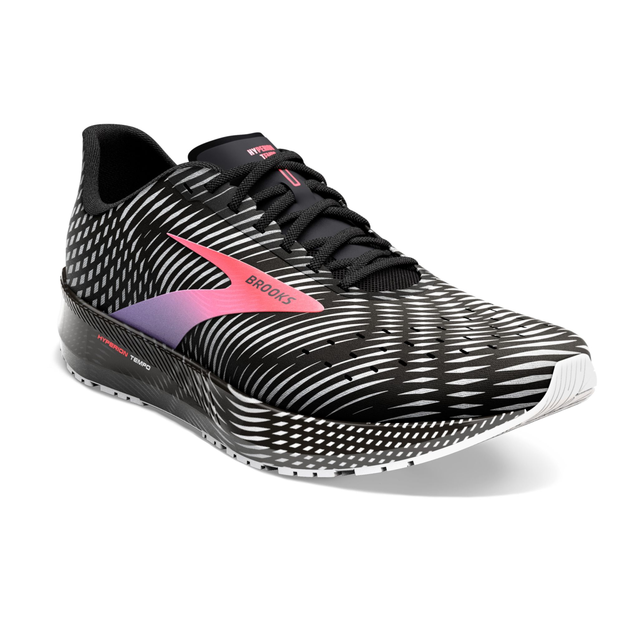 Brooks W Hyperion Tempo black/coral/purple purple 2