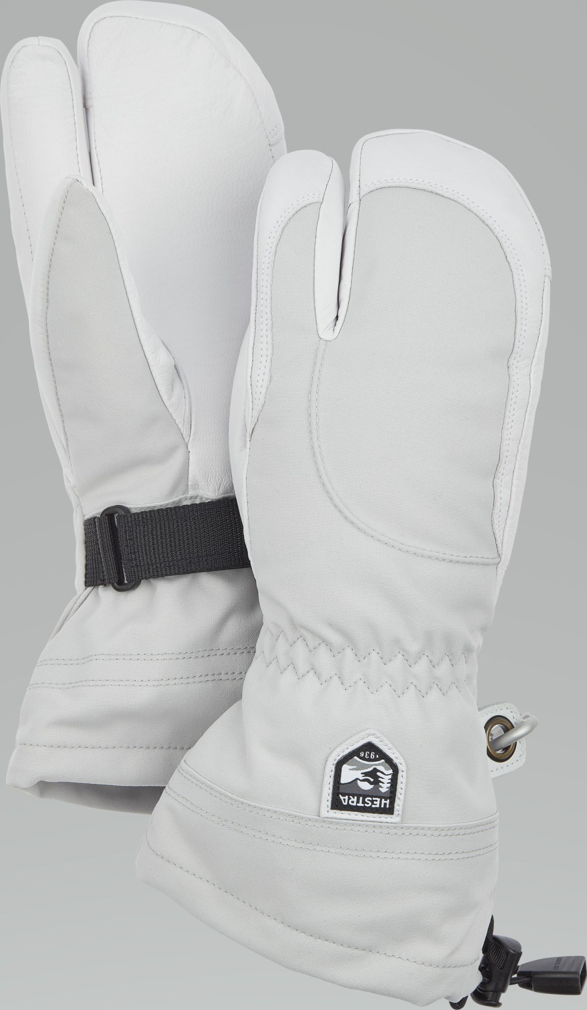 Hestra W Heli Ski 3-Finger pale grey/offwhite 2