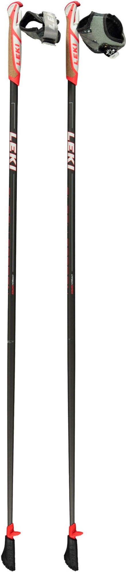 Leki Flash Carbon Nordic Walking Stöcke anthracite/white/neon red anthra 2