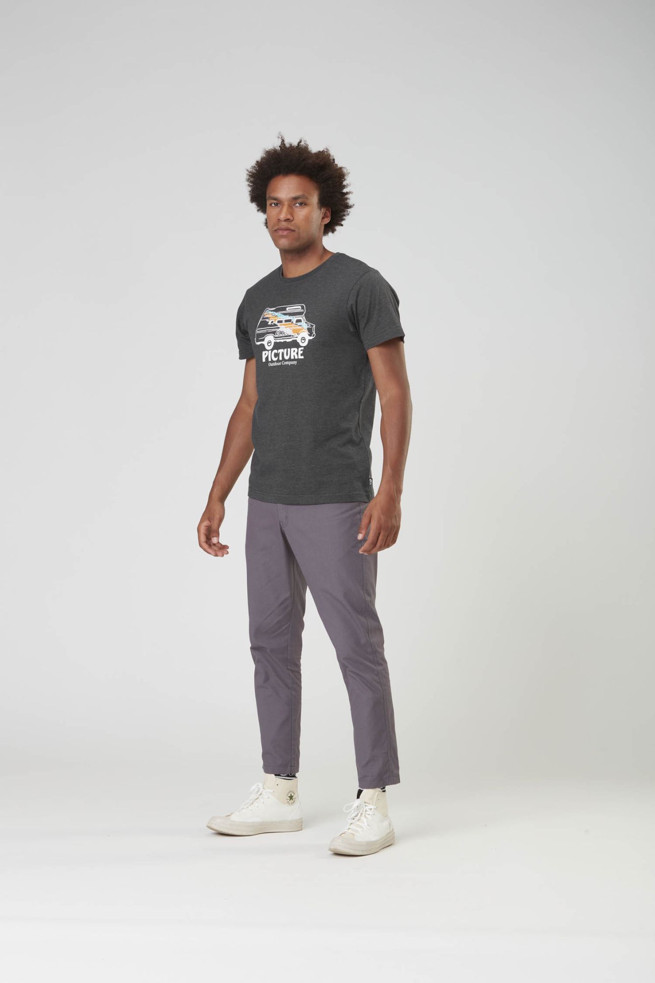 Picture Custom Van Tee dark grey melange dark grey 2