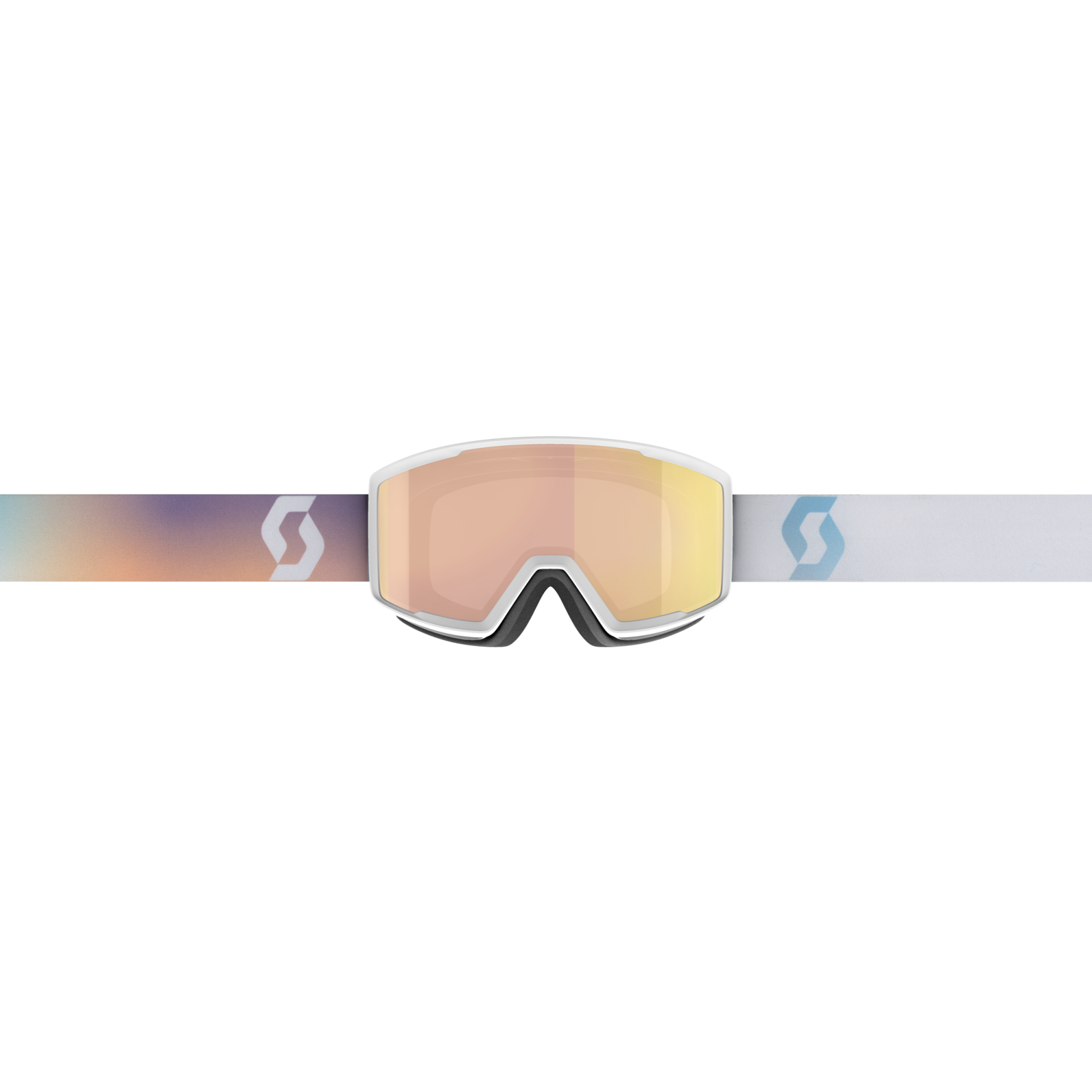 Scott Goggle Factor Pro white-soft pink/AMP rose chrome S2 2