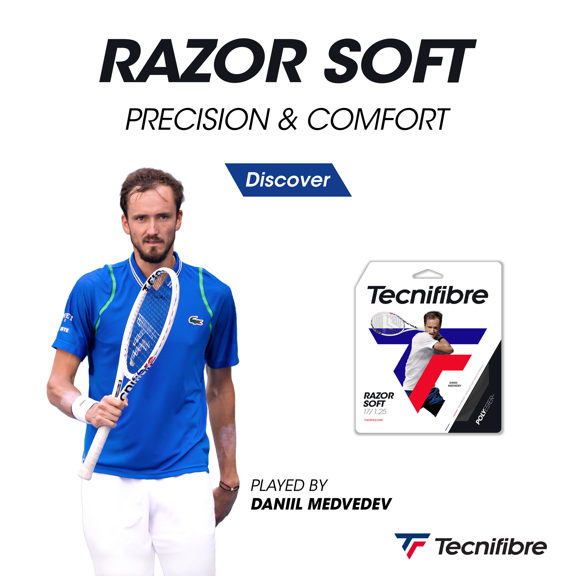 Tecnifibre Razor Soft 200m Rolle black 2