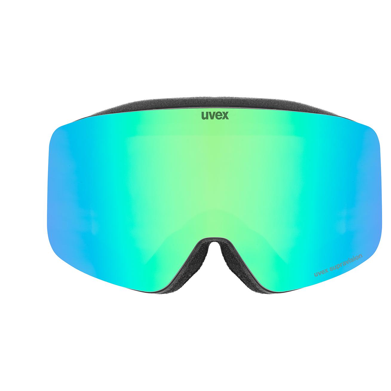 Uvex JR pwdr FM black matt dl/mirror green 2
