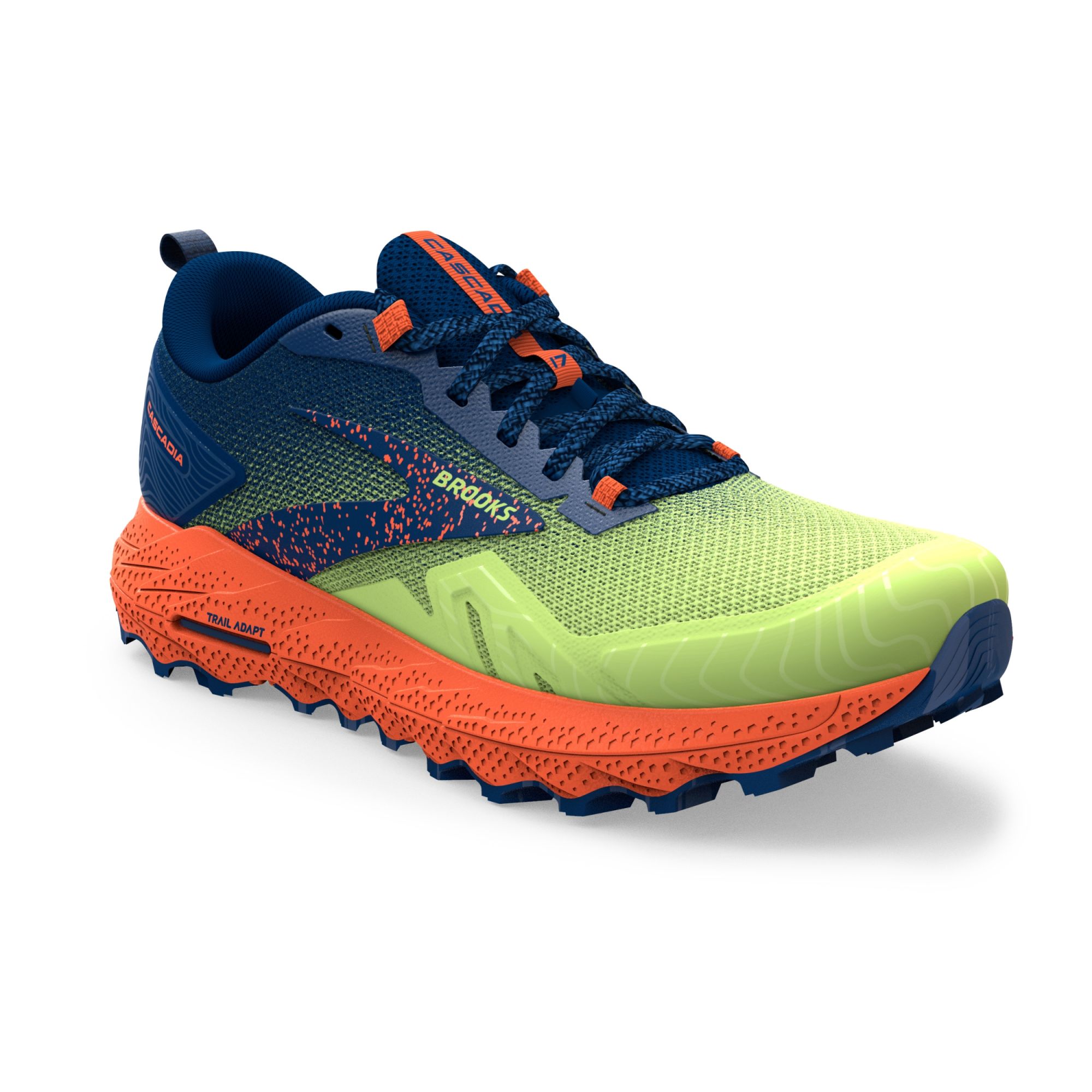 Brooks Cascadia 17 sharp green/navy/firecracker green 3