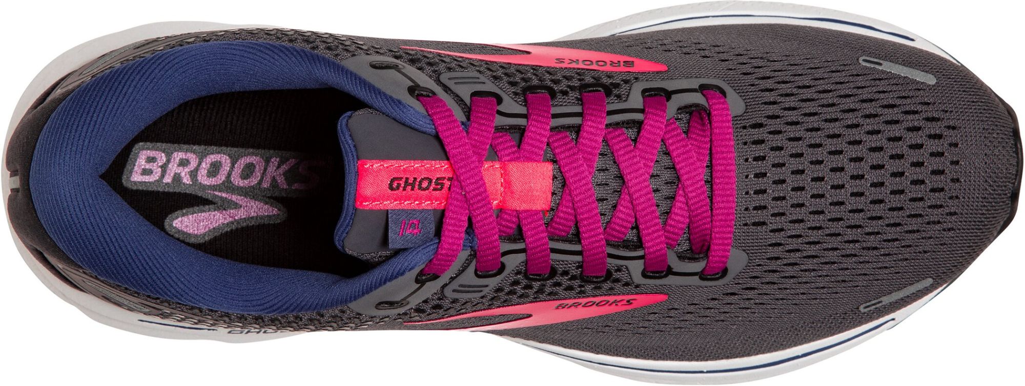 Brooks W Ghost 14 pearl/black/pink black 3
