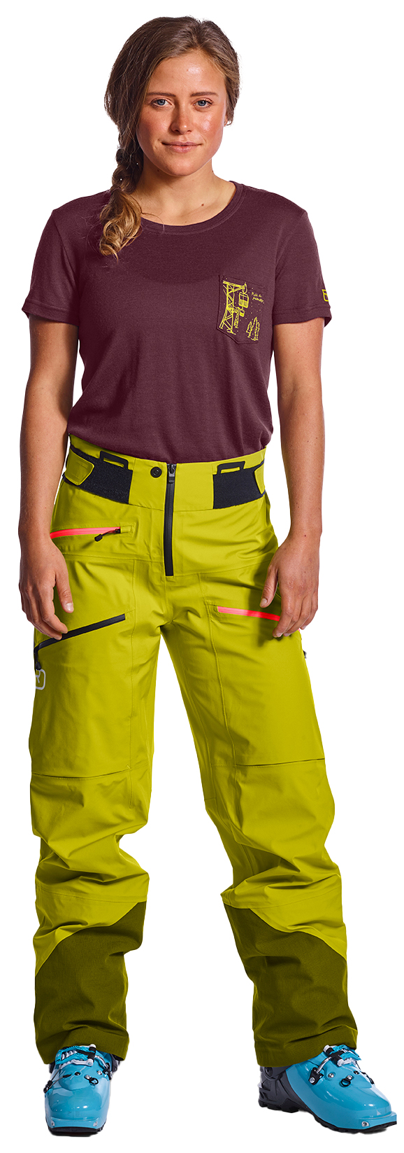 Ortovox W 3L Deep Shell Pants pacific green green 3