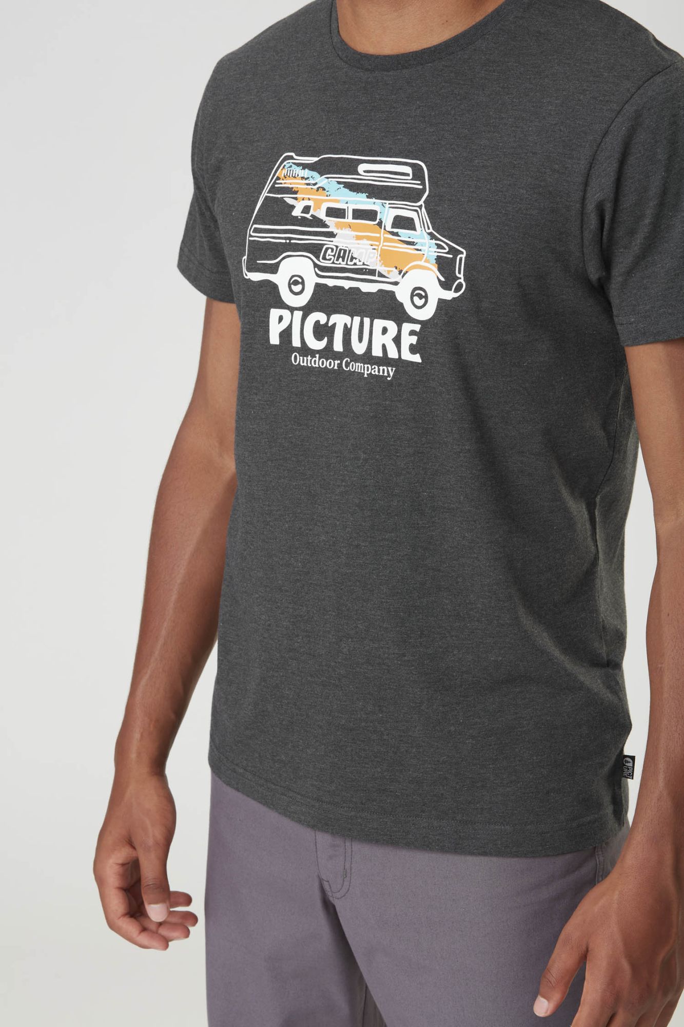 Picture Custom Van Tee dark grey melange dark grey 3