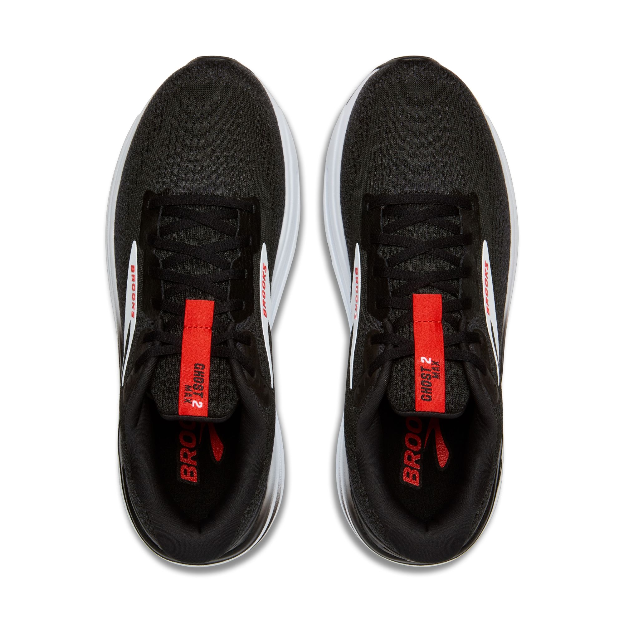 Brooks Ghost Max 2 black/white/fiery red black/white 4