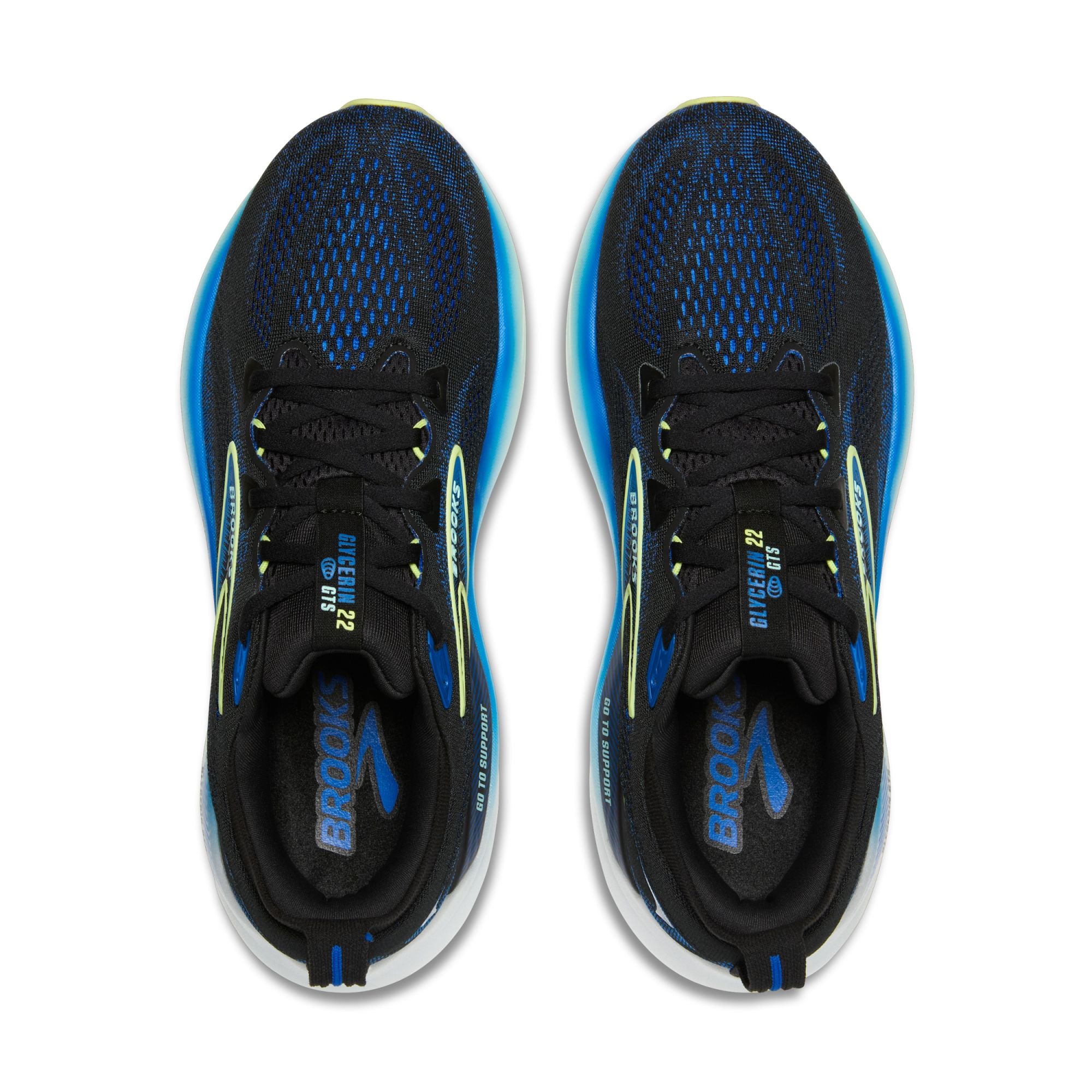 Brooks Glycerin GTS 22 black/cobalt/neo yellow yellow 4